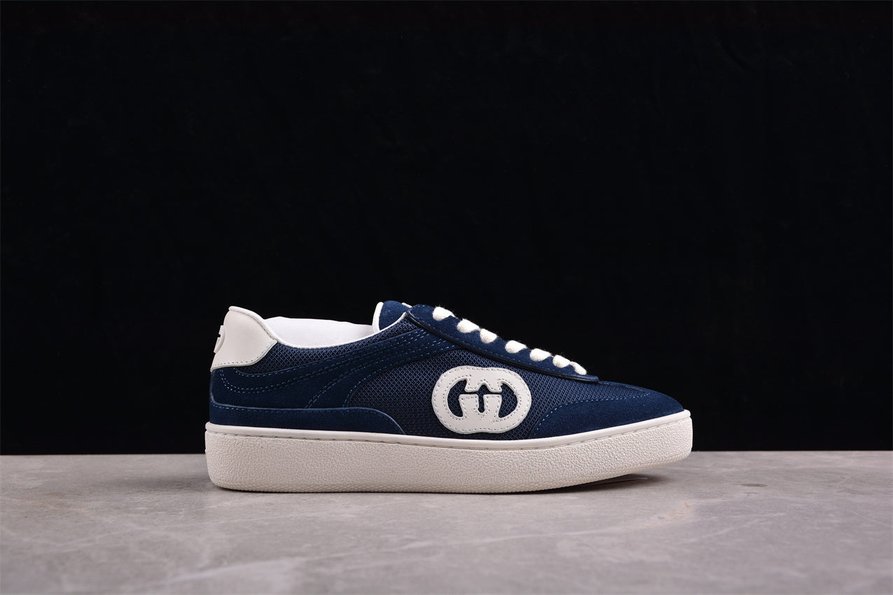 Gucci Interlocking G Blue White Low Top Sneakers