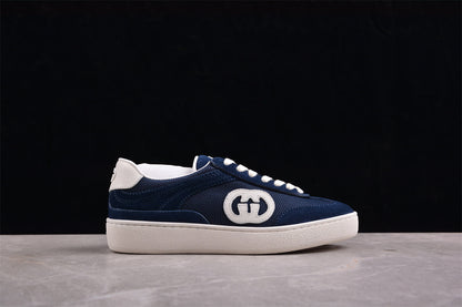 Gucci Interlocking G Blue White Low Top Sneakers