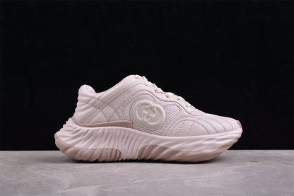 Gucci Ripple Pink Leather Sneakers