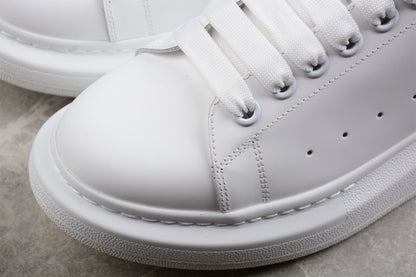 Alexander McQueen Oversized White Electric Blue Leather Sneakers