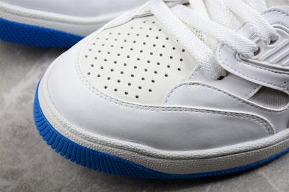 Gucci Basket Low White Blue Leather Sneakers