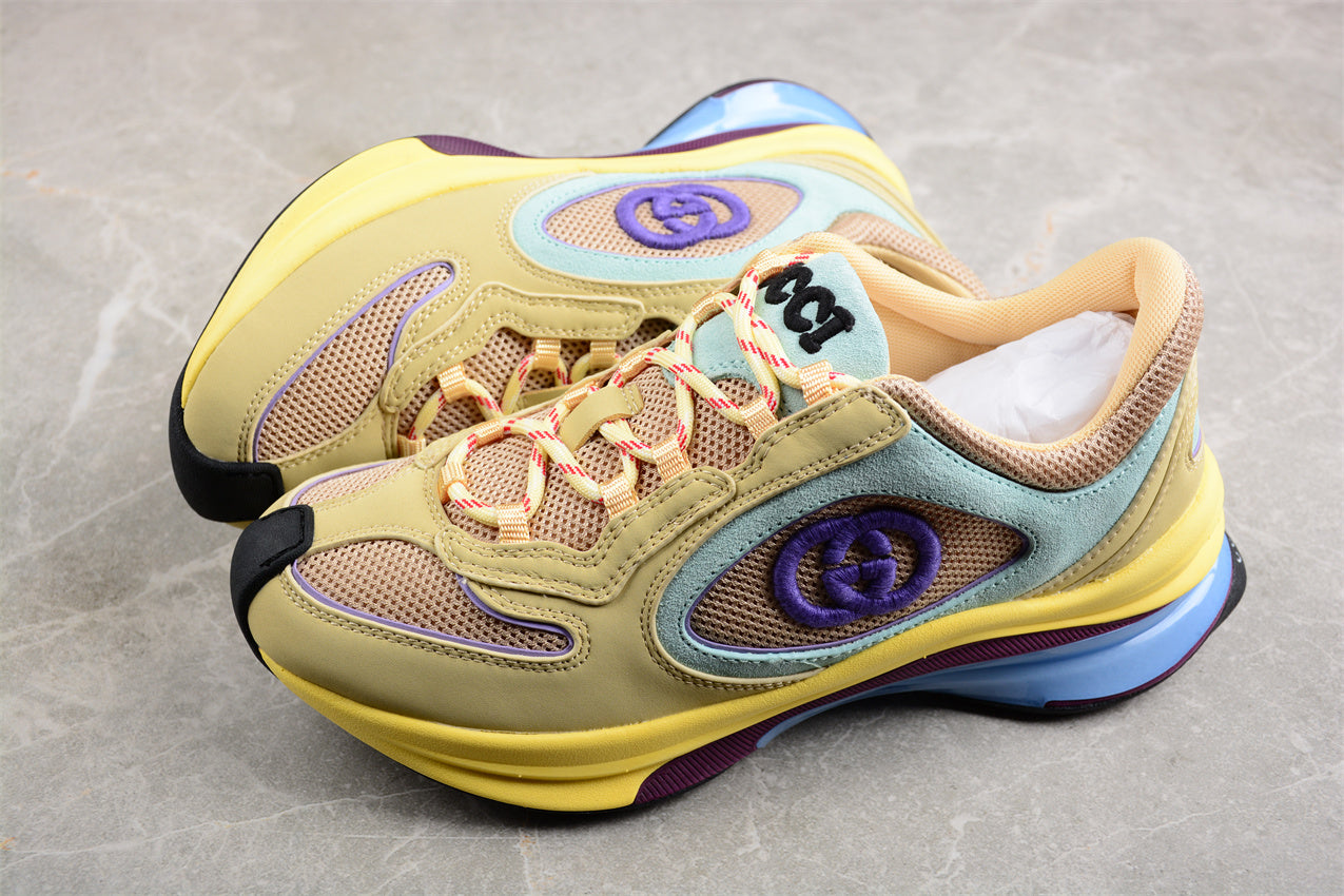 Gucci Run Amarelo Leather Sneakers