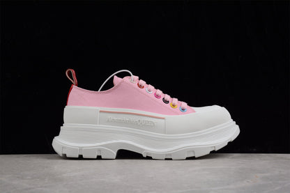 Alexander McQueen Tread Slick Pink Canvas Sneakers