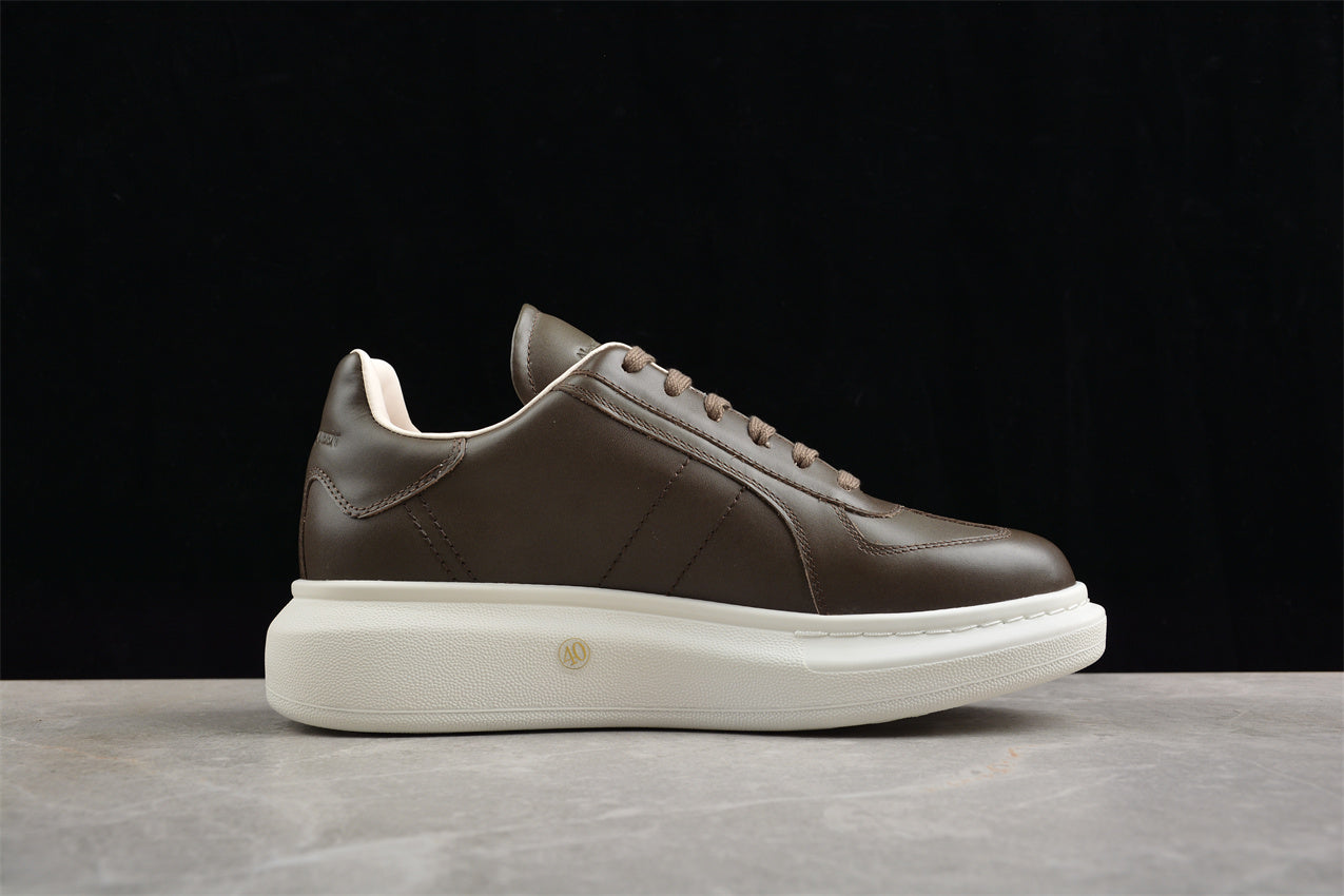 Alexander McQueen Oversized Leather Sneakers in Brown