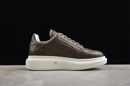 Alexander McQueen Oversized Brown Leather Sneakers