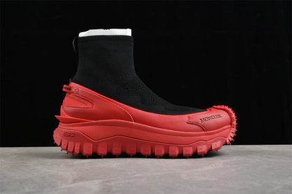 Moncler Trailgrip Sock Black Red Sneakers