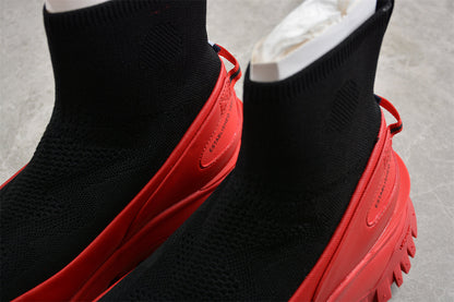 Moncler Trailgrip Sock Black Red Sneakers