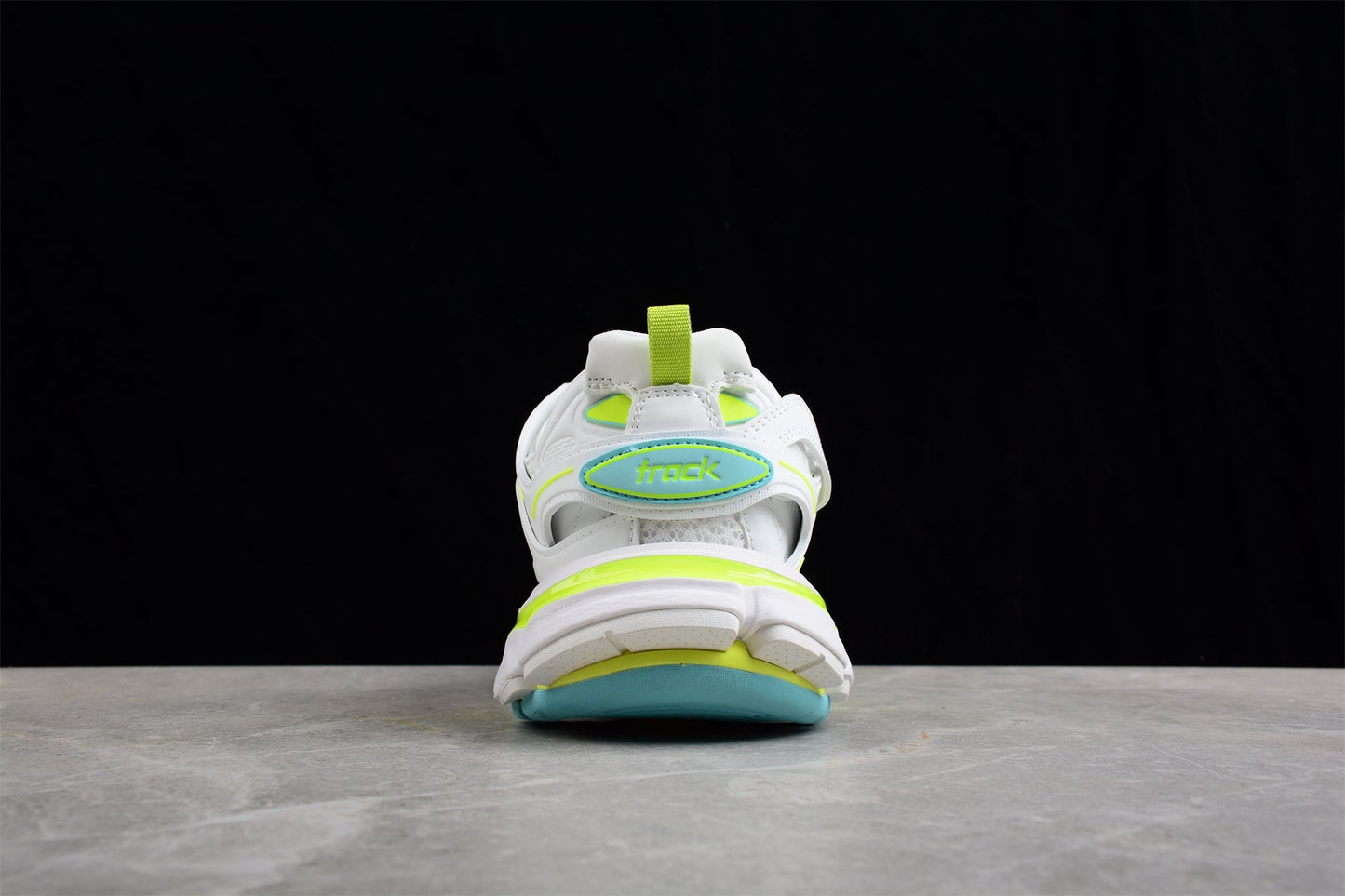 Balenciaga Track White Fluorescent Yellow Turquoise Sneakers
