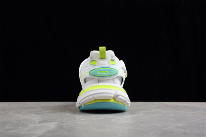 Balenciaga Track White Fluorescent Yellow Turquoise Sneakers