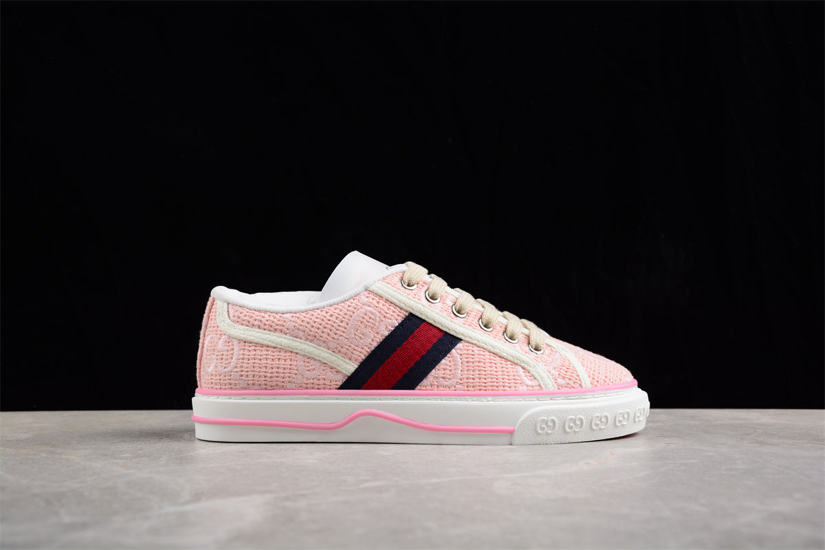 Gucci Tennis 1977 Pink GG Canvas Sneakers