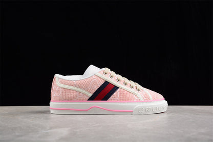 Gucci Tennis 1977 Pink GG Canvas Sneakers