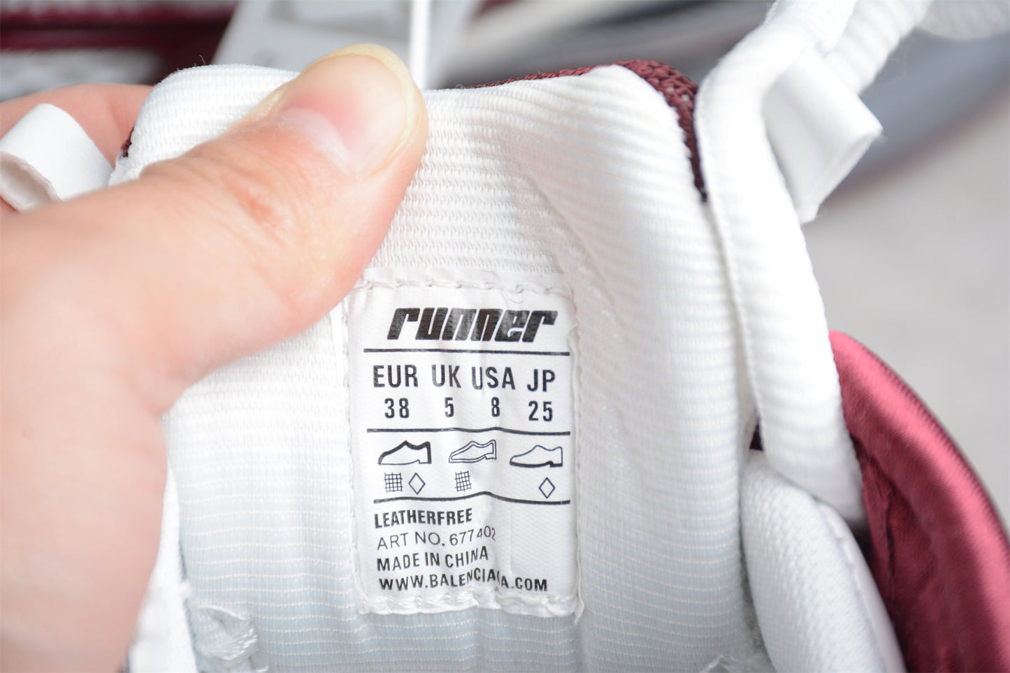 Balenciaga Runner Burgundy Grey