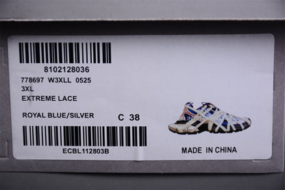 Balenciaga 3XL Extreme Lace Royal Blue & Silver