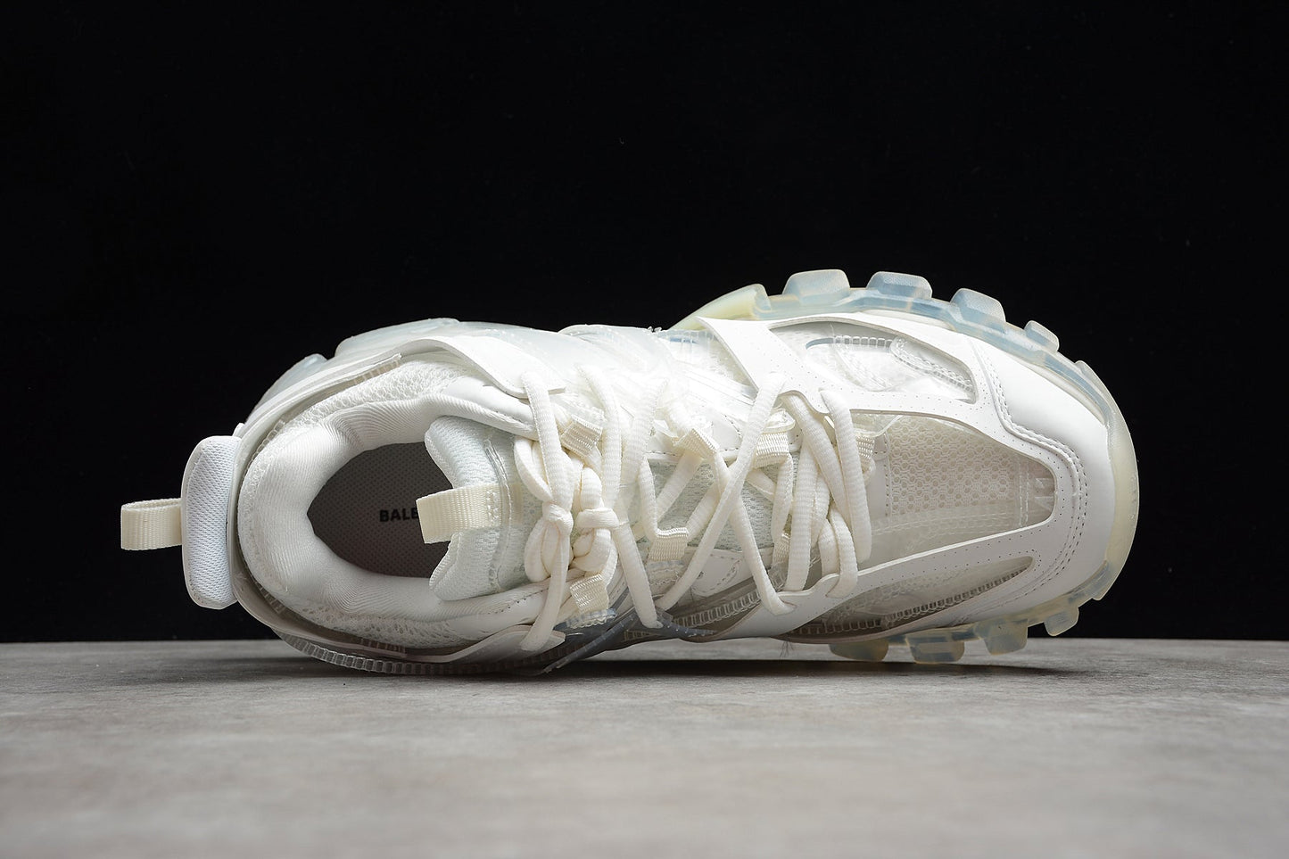 White Track Clear Sole Sneakers