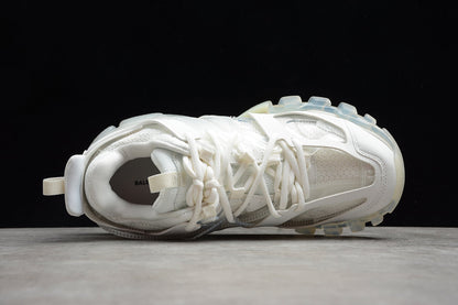 White Track Clear Sole Sneakers