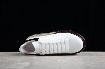 Alexander McQueen Oversized Air Sole White Black Leather Sneakers