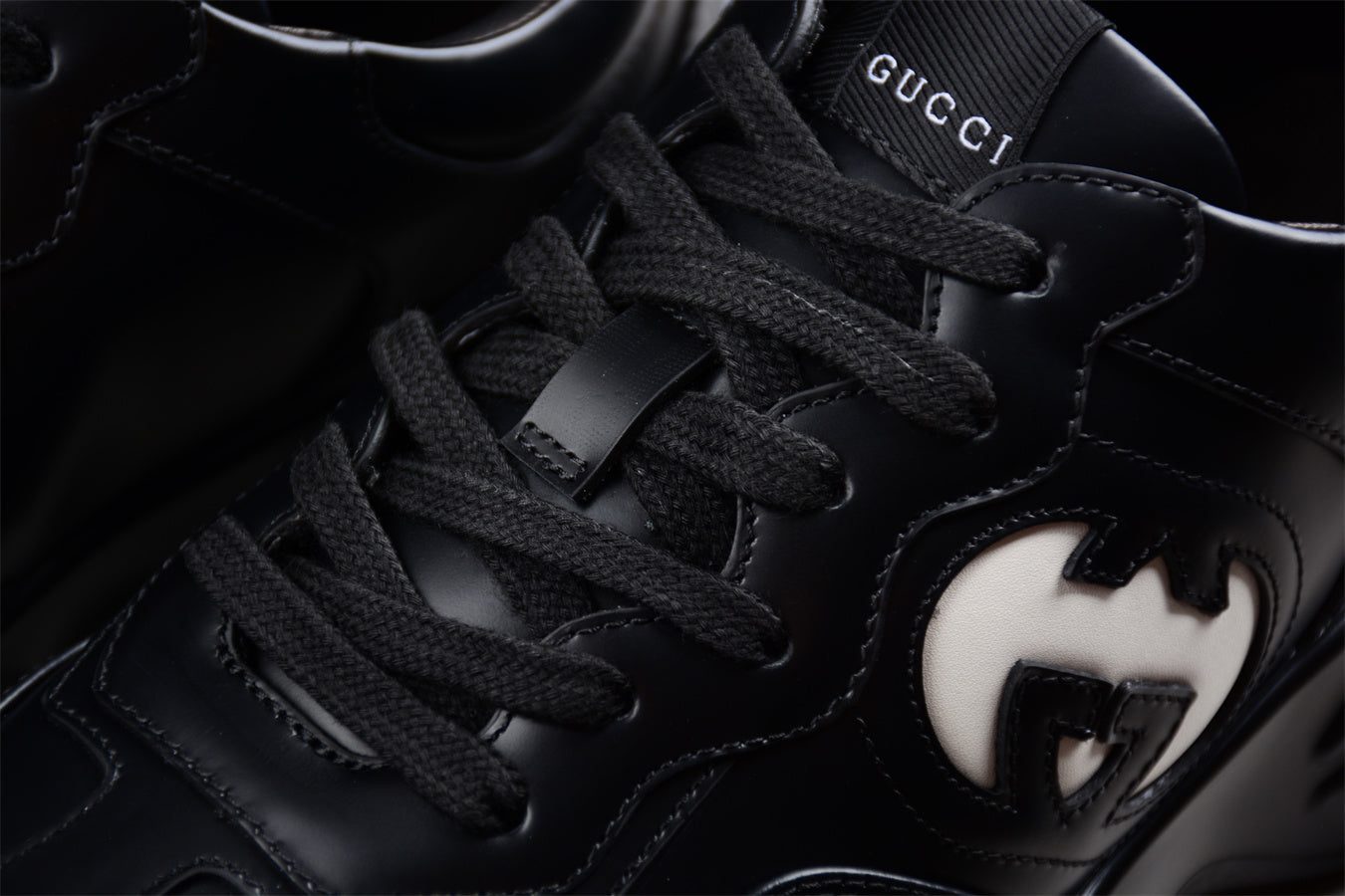 Gucci Interlocking G Rhyton Black Sneakers