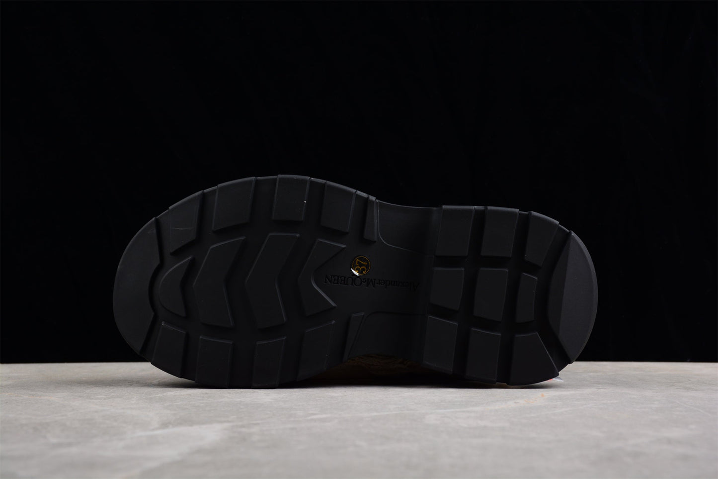 Alexander McQueen Tread Slick Low Lace-Up in Canvas Graffiti Black