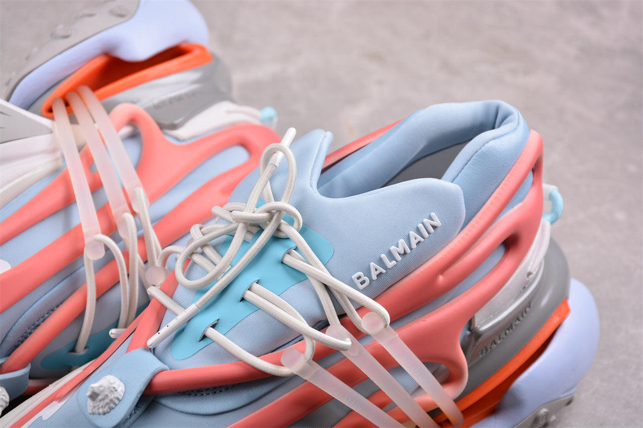 Balmain Unicorn Sneakers Light Blue/White – Neoprene and Leather