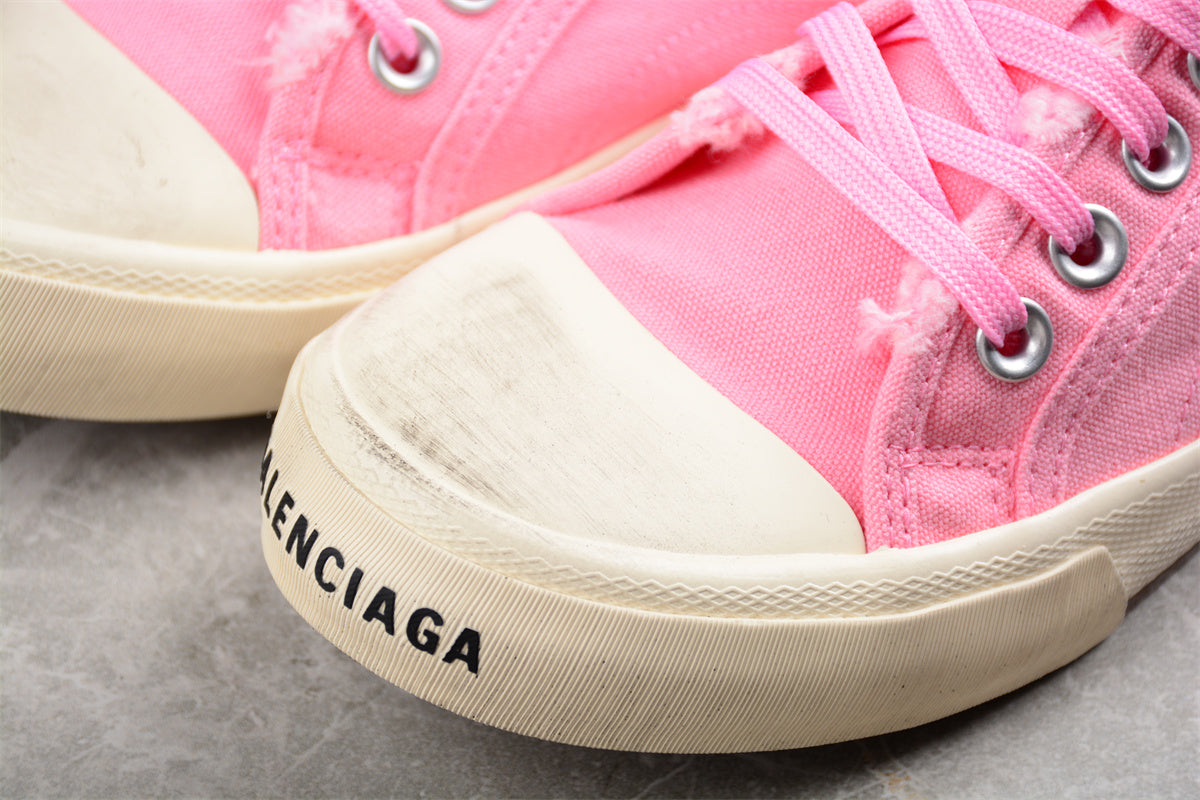 Balenciaga Paris Low VULC Distressed Pink Mule