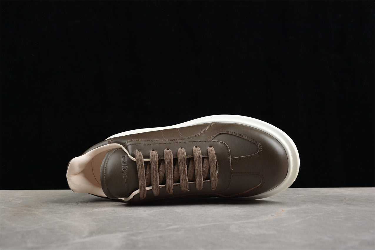 Alexander McQueen Oversized Leather Sneakers in Brown