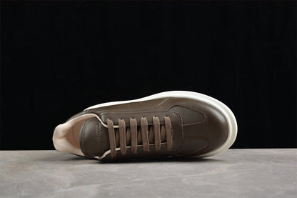 Alexander McQueen Oversized Brown Leather Sneakers