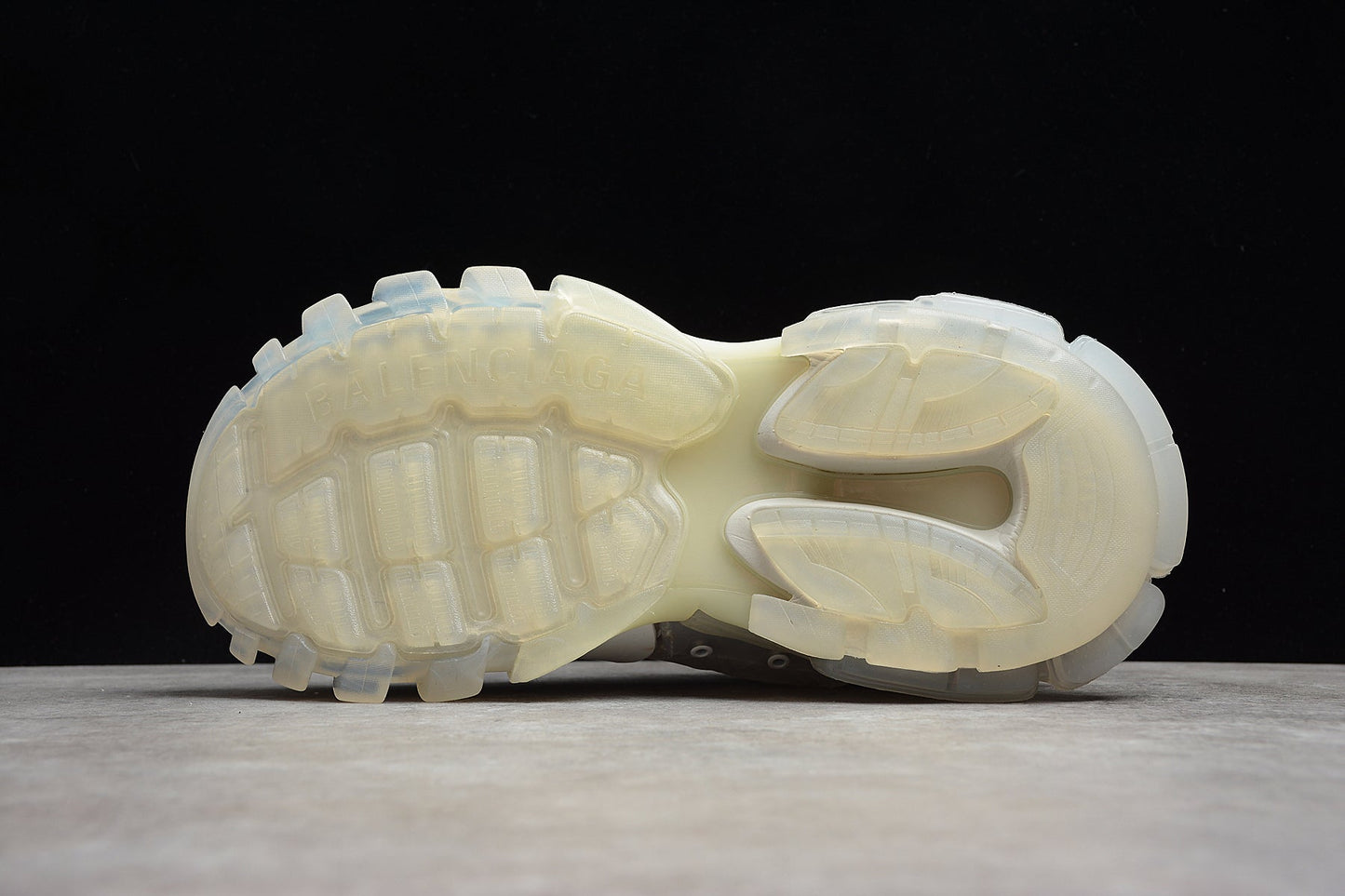White Track Clear Sole Sneakers