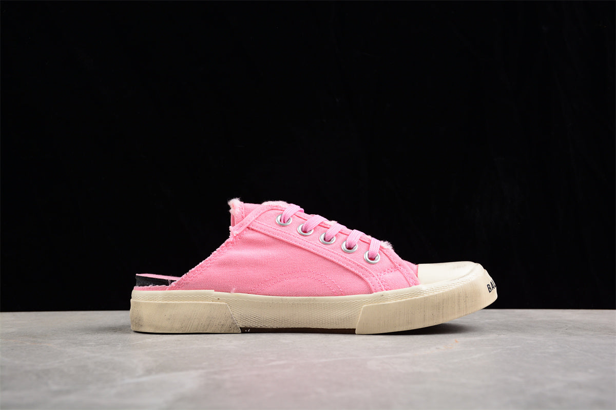 Balenciaga Paris Low VULC Distressed Pink Mule