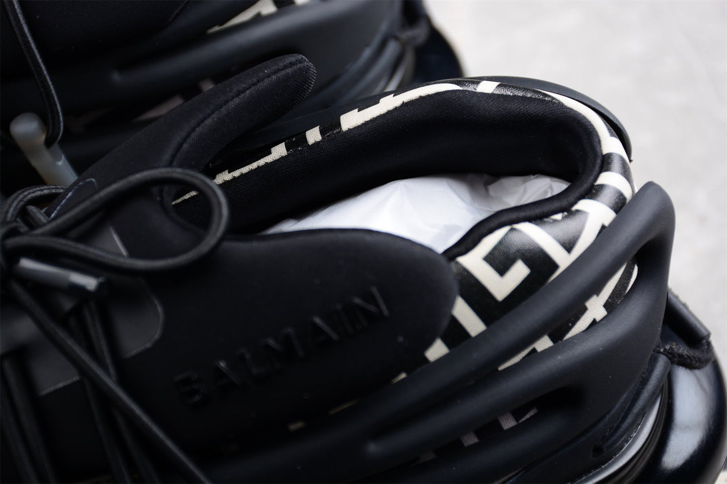 Balmain Unicorn Sneakers in Black – Neoprene and Leather