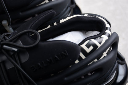 Balmain Unicorn Black Monogram Trainers