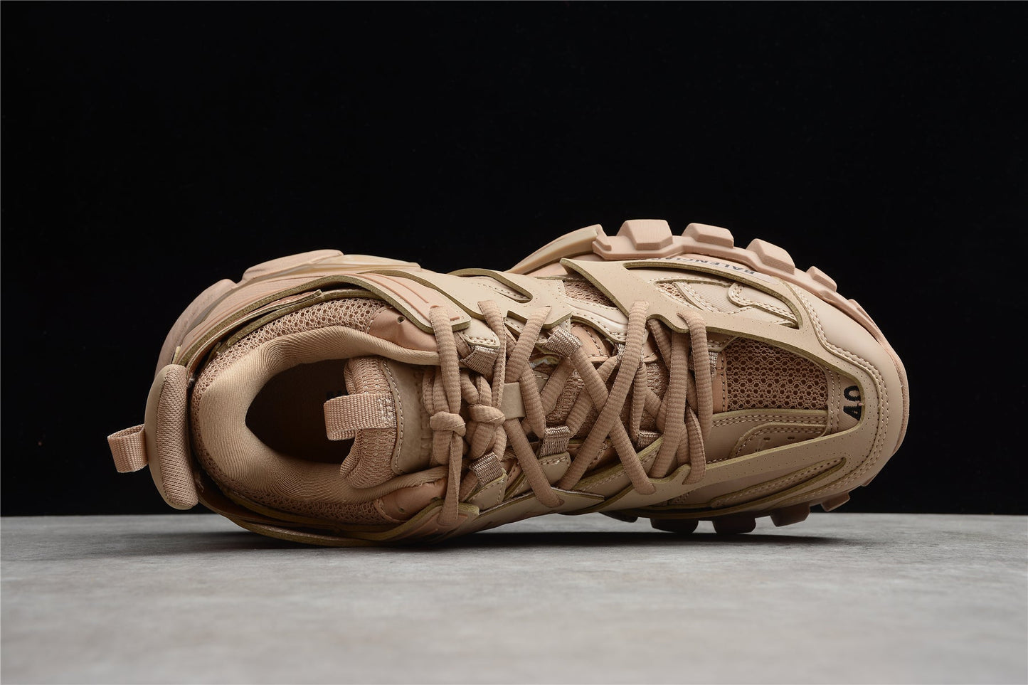 Men's Full Beige Track Lifestyle Sneakers