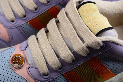 Gucci Lovelight Screener Purple Orange Sneakers