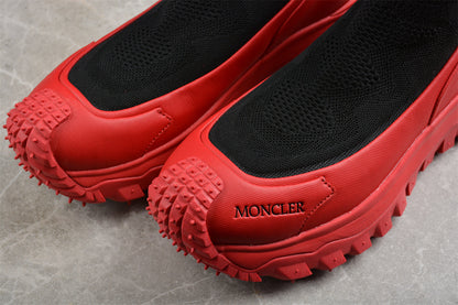 Moncler Trailgrip Sock Black Red Sneakers