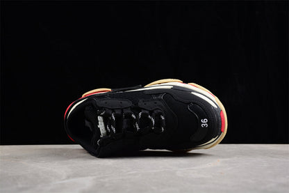Balenciaga Triple S Mule Black Red Beige