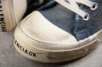 Balenciaga Paris High Denim Blue Sneakers