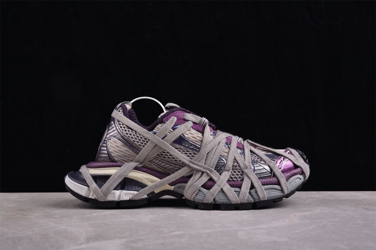 Balenciaga 3XL Extreme Lace-Up Purple Sneakers