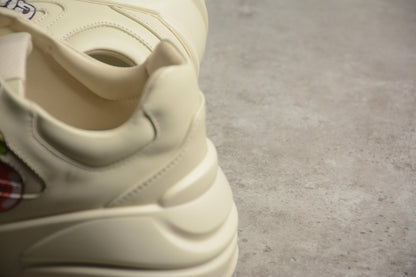 Gucci Rhyton Vintage Beige Leather Sneakers