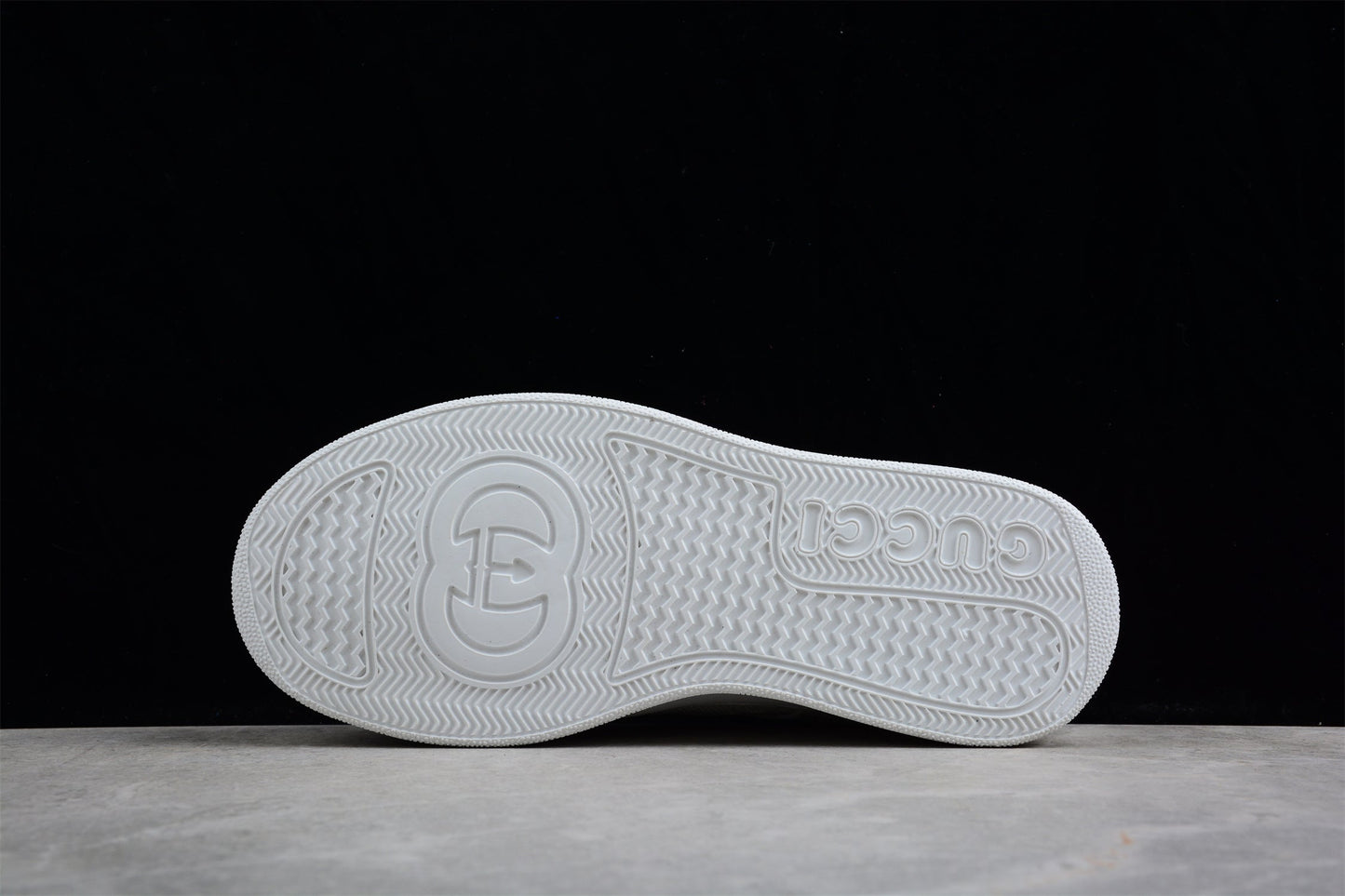 Gucci Embossed GG Logo White Platform Sneakers