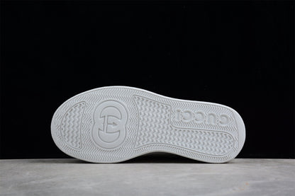 Gucci Embossed GG Logo White Platform Sneakers