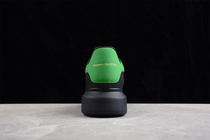 Alexander McQueen Oversized Black Green Leather Sneakers