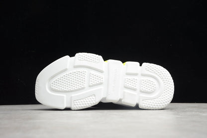 Black & Fluo Green Speed Knit Sneakers