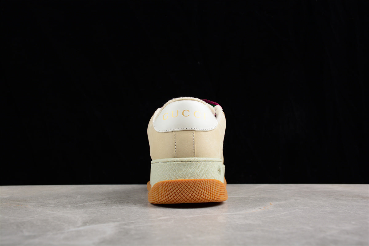 Gucci Screener GG Leather-Trimmed Canvas Sneakers