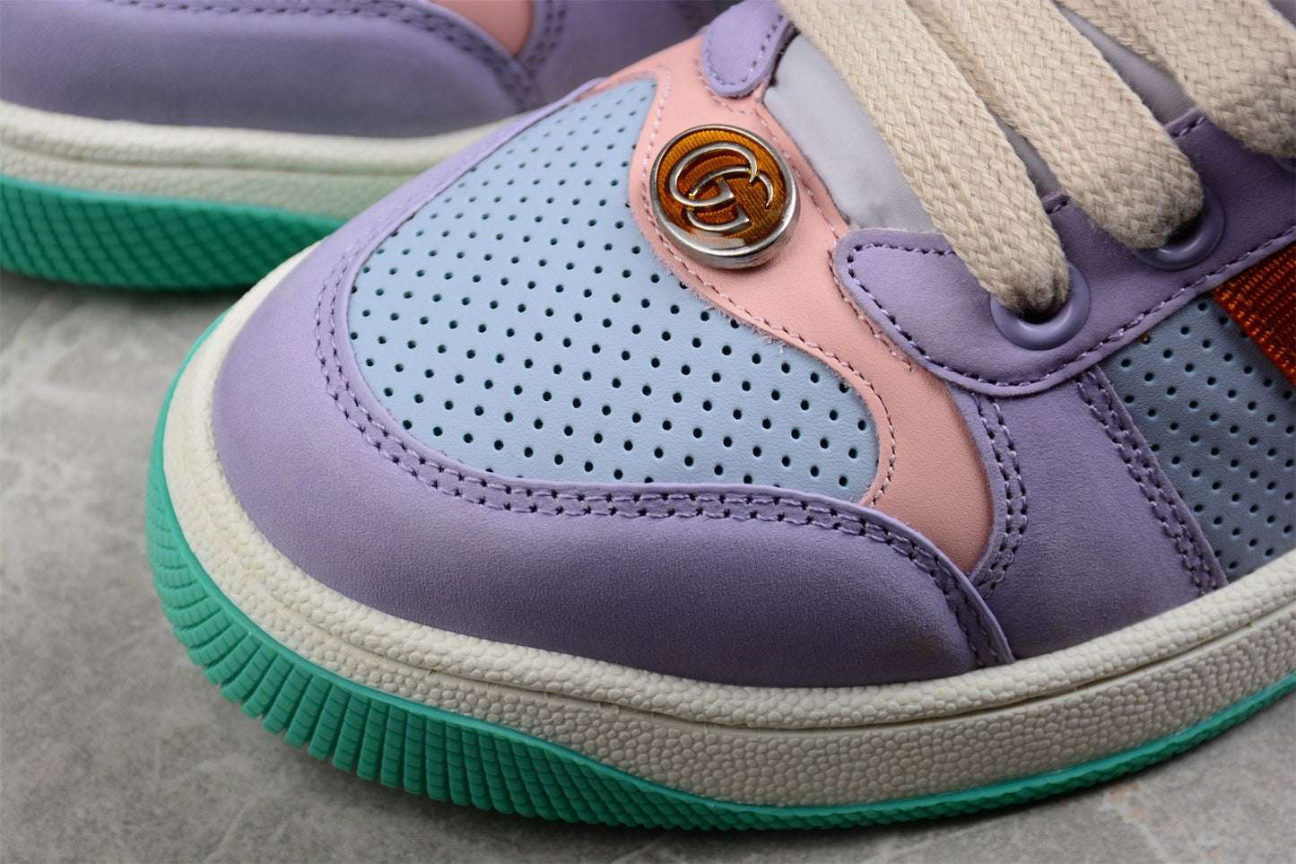 Gucci Lovelight Screener Purple Orange Sneakers