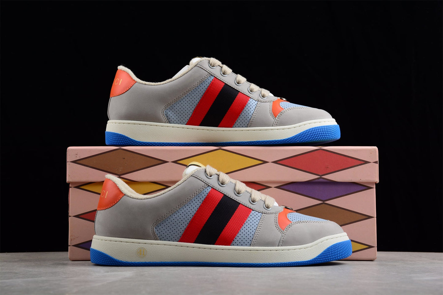 Gucci Lovelight Grey Suede Sneakers