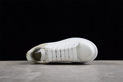 Alexander McQueen Oversized White Beige Leather Sneakers