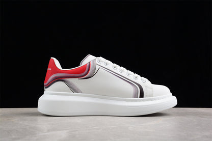 Alexander McQueen Oversized White Garnet Leather Sneakers