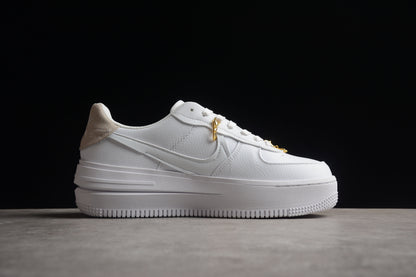 Nike Air Force 1 Low PLT.AF.ORM Bling White Metallic Gold Sneakers