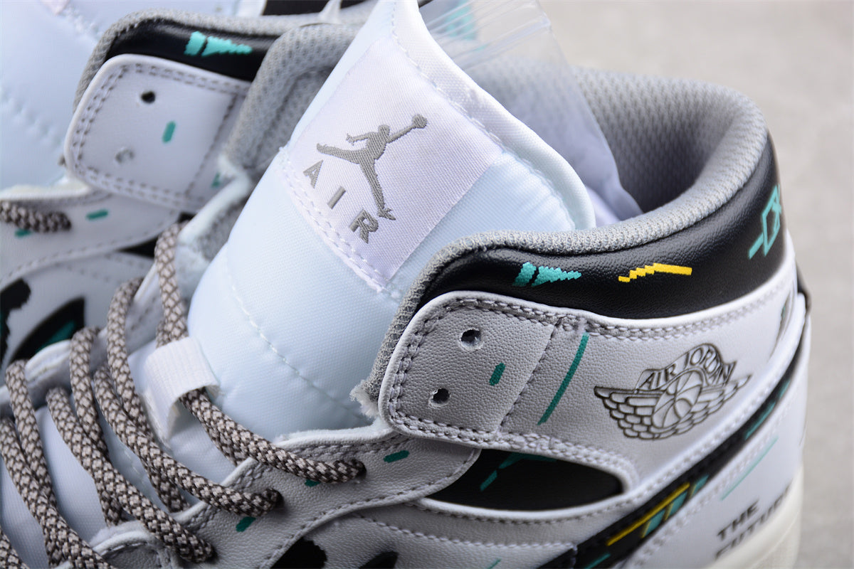 Air Jordan 1 Mid "The Future" White Black