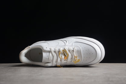 Nike Air Force 1 Low PLT.AF.ORM Bling White Metallic Gold Sneakers