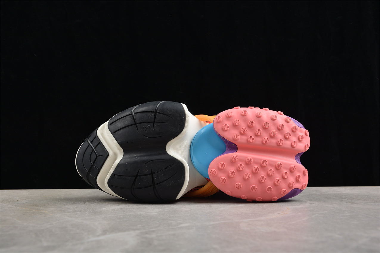 Balmain Unicorn Trainers in Neoprene and Leather White/Pink